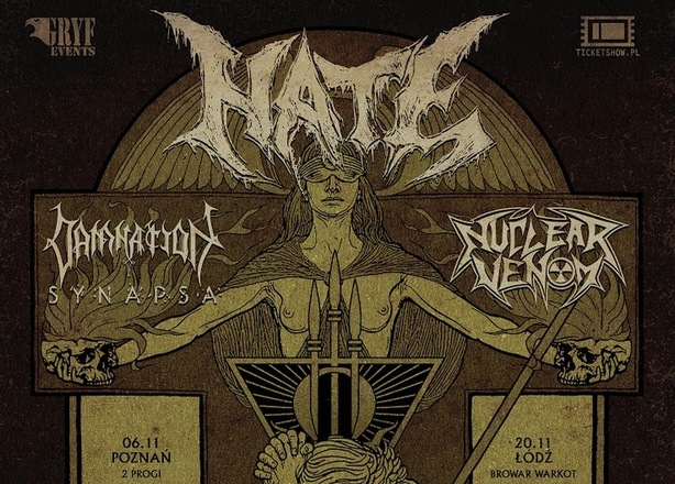 Bilety na  Koncert Hate / Damnation / Synapsa / Nuclear Venom, Łódź Browar Warkot